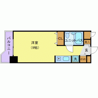 OneLife札幌パルフェ【≪禁煙ルーム有≫★3点ユニットバス】の間取り図