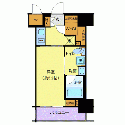 OneLife千葉駅南ステージ【★バストイレ別、独立洗面台付■Wi-Fi無制限】の間取り図