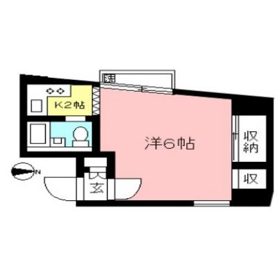 東都マンスリーサニーハイツA【WiFi無料！柴崎駅徒歩8分！】の間取り図