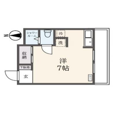 東都マンスリーサニーハイツB【バストイレ別！WiFi無料！】の間取り図