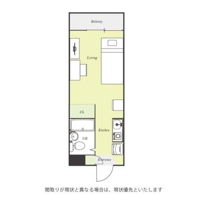 ユニオンマンスリー坂戸４　311　1R・シングル☆◆インターネット固定回線（有線・Wi-Fi）無料の部屋◆【禁煙ルーム】室内洗濯機や2ドア冷蔵庫など生活家電完備の間取り図