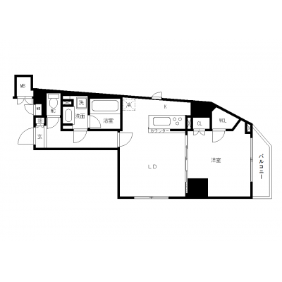 OneLife三ノ輪駅前エフカラー＜TYPE2＞【▼バストイレ別・独立洗面台、▼オートロック付】の間取り図