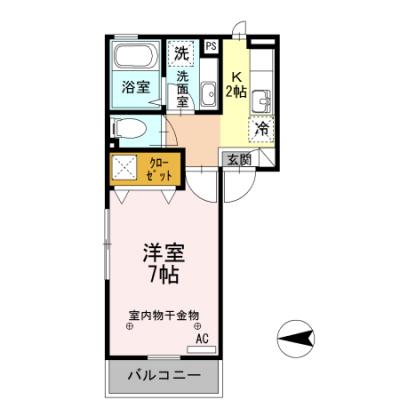 2026/07/15以降入居可能　D-ROOMマンスリー【ルピナスシャトー】インターネット使い放題！の間取り図