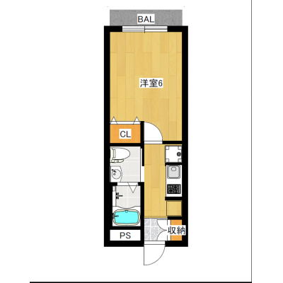 オートロック付きマンション・室内リフォーム済み！バストイレ別・独立洗面台完備・新井薬師前駅2分の好立地・商店街至近でとっても便利！ＭＨ新井の間取り図