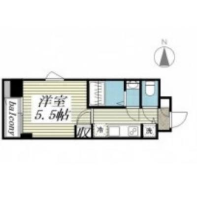 【🎉初期費用オフ｜お得なキャンペーン】【禁煙🚭/Wi-Fi無料🌐】マイナビSTAYクロワール門前仲町　501の間取り図