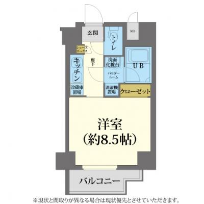 🚄出張・転勤応援｜💼賃料最大60％割引実施中【ネット無制限/浴室乾燥機付き】アスヴェル梅田北［No.1242070］の間取り図
