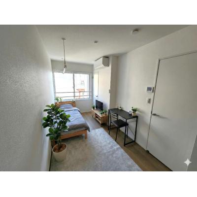 🔷🔹🔸🔶⭐25年12月新築♪⭐1K角部屋⭐2口コンロ・浴室乾燥機など設備充実が充実しています⭐【禁煙&Wi-Fi無料】⭐🔶🔸🔹🔷「K34」の間取り図