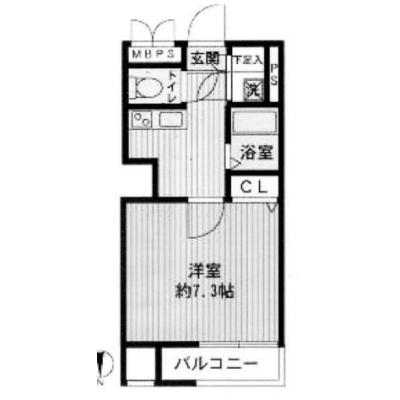 【🎉初期費用オフ｜お得なキャンペーン】【禁煙🚭/Wi-Fi無料🌐】マイナビSTAYミライエ日暮里アクア　402の間取り図