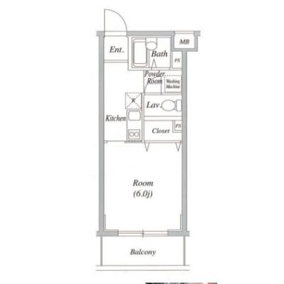 【🎉初期費用オフ｜お得なキャンペーン】【禁煙🚭/Wi-Fi無料🌐】マイナビSTAYミライエ武蔵小杉グレイス　205の間取り図