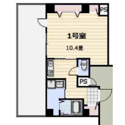 フリーステイ心斎橋　★『心斎橋』駅まで徒歩8分★　★広さ37.04㎡★　 (10)の間取り図