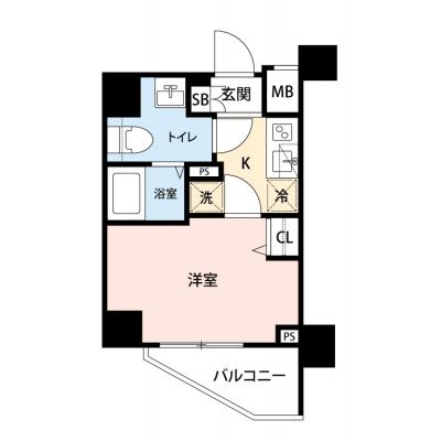 【🌷新生活応援キャンペーン🌷】【禁煙🚭/Wi-Fi無料🌐】マイナビSTAY川崎Nexus5　401の間取り図