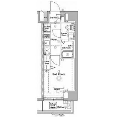 【🌷新生活応援キャンペーン🌷】【禁煙🚭/Wi-Fi無料🌐】マイナビSTAY川崎Nexus4　501の間取り図
