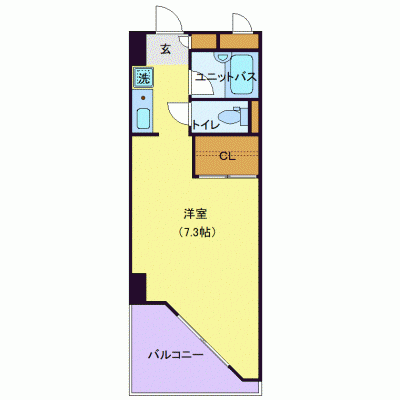 OneLife宮城野キャッスル【★駅5分！バス・トイレ別】の間取り図
