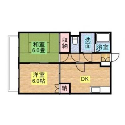 コートダジュール（２ＤＫ）の間取り図