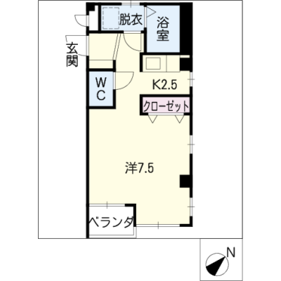 アルDEスリー岡崎イオンモール　301の間取り図