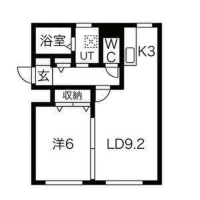 【新規OPEN】COSOJIマンスリー札幌南｜ネット無料｜広々1LDKの間取り図