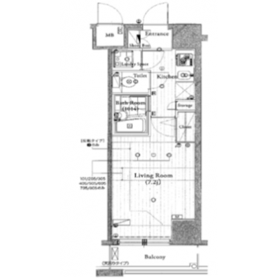 【🌷新生活応援キャンペーン🌷】【禁煙🚭/Wi-Fi無料🌐】マイナビSTAYステーションフロント大宮　807の間取り図
