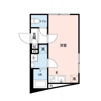【60日以上の利用でお得🌈】【禁煙🚭/Wi-Fi無料🌐】マイナビSTAY青砥　401の間取り図