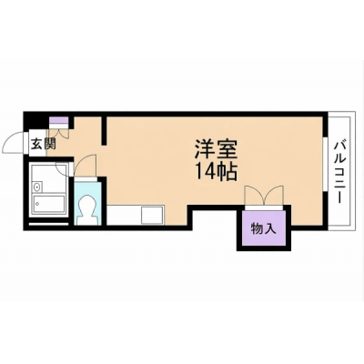 【新規OPEN】COSOJIマンスリー スイーズS4｜ネット無料★大通りすすきの徒歩圏内★バス・トイレ別の間取り図
