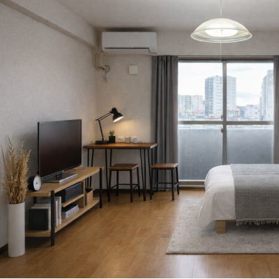 駐車場有🚗南草津駅徒歩圏内🚉 家具家電付き✨いちばんちマンスリー南草津野路２の間取り図