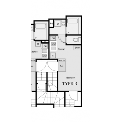 HW.HILLS幡ヶ谷（1R）　ペット相談可の間取り図