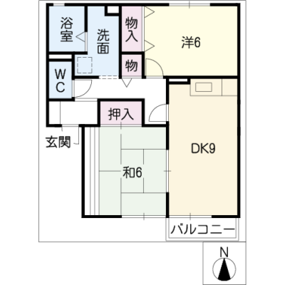 アルDEスリー鈴鹿ファミール　A202の間取り図