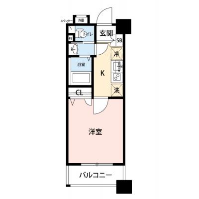 【60日以上の利用でお得🌈】【禁煙🚭/Wi-Fi無料🌐】マイナビSTAYロイヤルグランデ府中駅前　1103の間取り図