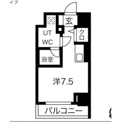【🎉初期費用オフ｜お得なキャンペーン】【禁煙🚭/Wi-Fi無料🌐】マイナビSTAY川崎グランデ　1105の間取り図