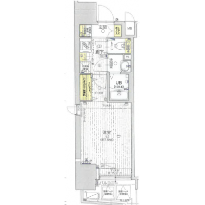 フリーステイ福島　★電車で『大阪梅田駅』まで３分　『なんば』駅まで１０分★の間取り図