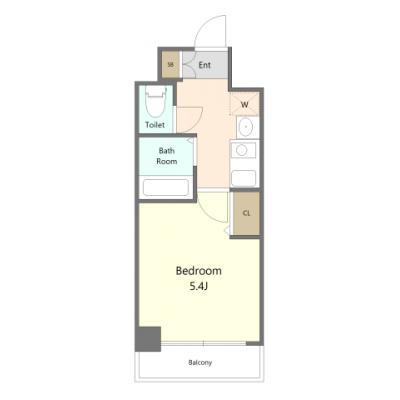 【スポット割引🚩　2/19～3/28】👈この期間中のみ、賃料を1日￥2500（水道・光熱費込み）でご案内💁‍【大阪環状線『野田駅』近く！】  エスリード梅田西第2🚭  ［No.1645050］の間取り図