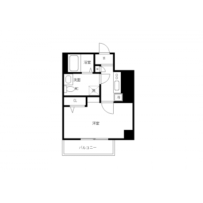 OneLife舎人ベール＜TYPE2＞【▼駅徒歩1分、25㎡、浴室乾燥機付き】の間取り図