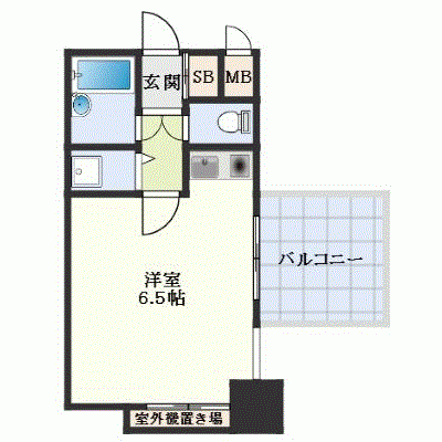 OneLife博多プラザ【★オートロック・バストイレ別】の間取り図