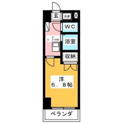 ミニステイ　クレスト泉　【高岳駅 徒歩6分／オートロック／WiFi無料／衣類乾燥機】の間取り図