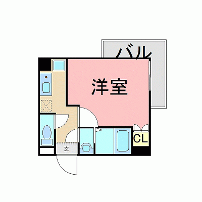 OneLife博多セントラルタワー【★バストイレ別、独立洗面台付】の間取り図