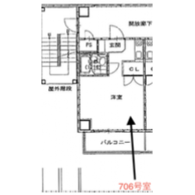 ２月限定キャンペーン！管理費０円！ ２人入居０円！リエス川崎　７０６号室の間取り図