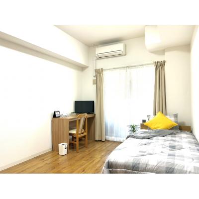 【マンスリープラス上前津】駅徒歩1分×オートロック×バストイレ別🛁 女性も安心快適の築浅好立地1K！の間取り図