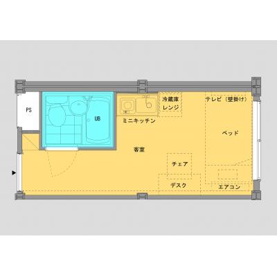 156室 新築!!【複数室可／退去時清掃費以外オール込み】アイルーム千歳（駐車場契約可。部屋数割引あり） の間取り図