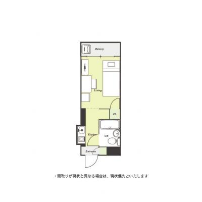 ユニオンマンスリー朝霞４　211　1R・シングル☆◆インターネット固定回線（有線・Wi-Fi）無料の部屋◆【禁煙ルーム】安心の建物AL＆モニター付きインターフォン完備！の間取り図