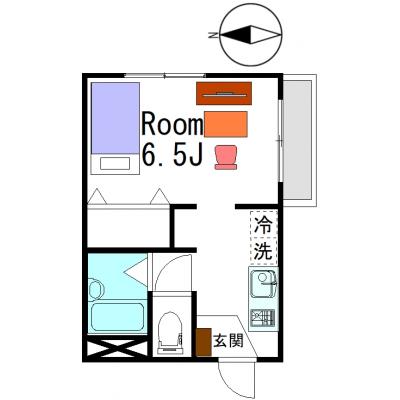 【中央前橋駅の北側】🍀グランマンスリー前橋城東町R205🍀📶Wi-Fi無料✨🅿️敷地外駐車場あり（別料金・台数限定）🚗🌈中央前橋駅徒歩5分🚶✨ウォシュレット付き✨近隣商業施設多数🏪の間取り図