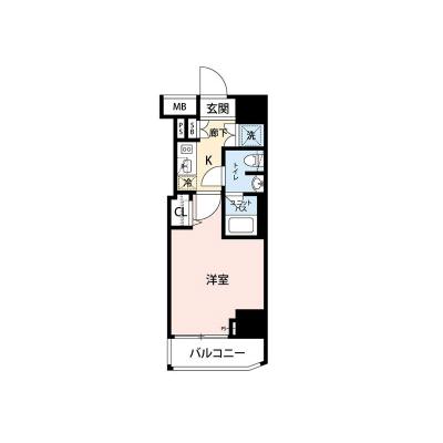 【🎉初期費用オフ｜お得なキャンペーン】【禁煙🚭】マイナビSTAY新宿御苑　605の間取り図