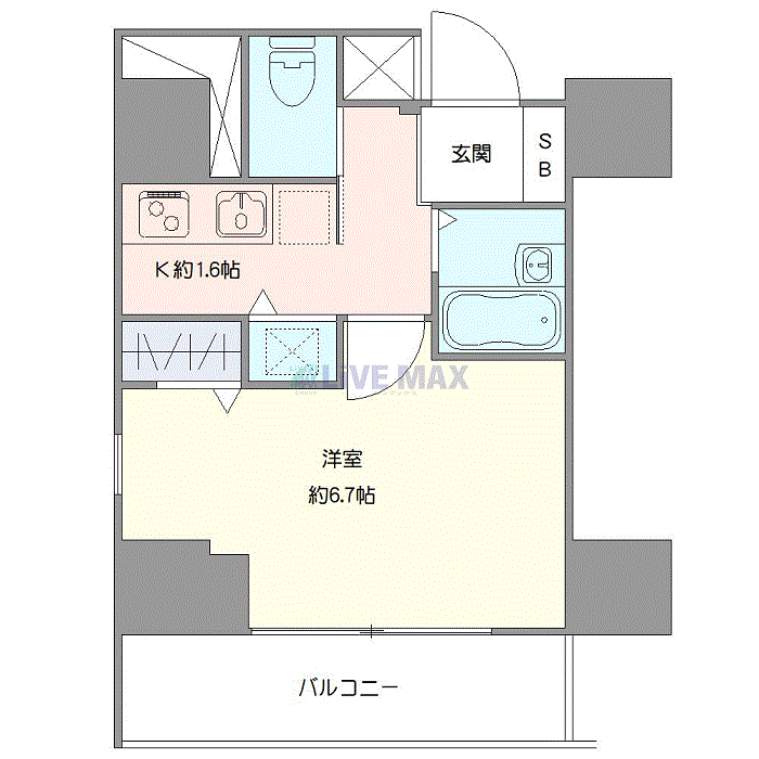 グッドステイ本駒込NORTHシーネクス☆『禁煙ルーム・駅5分・浴室乾燥付』【ベーシック】の間取り図