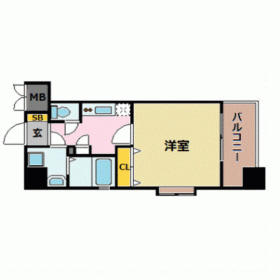OneLife博多Sアトリウム【★バストイレ別・独立洗面台】の間取り図