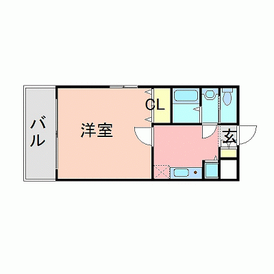 OneLife博多Sエーレ【★独立洗面台・浴室乾燥機付・設備充実！】の間取り図
