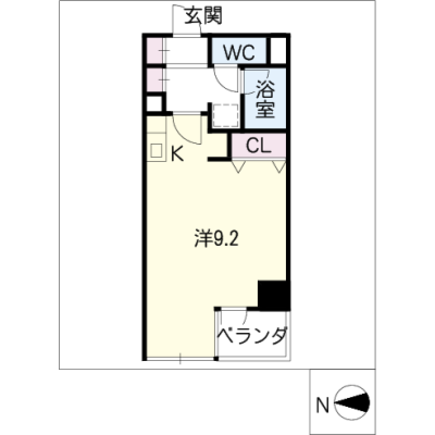 アルDEスリー岐阜駅  303の間取り図