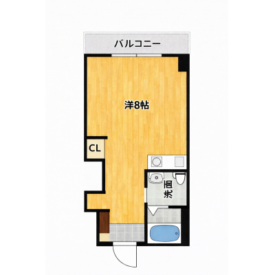 ヴィラ鶴見町14【家具家電付きで安心マンスリー】の間取り図