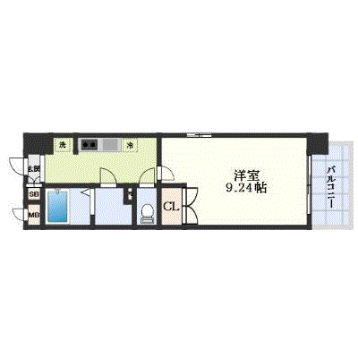 マンスリーリブマックス寺町駅東30ビル○【設備充実】≪エクセレントシリーズ≫の間取り図