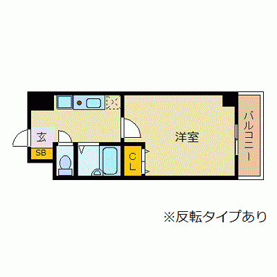 OneLife今泉SOUTH【★オートロック・バストイレ別】の間取り図