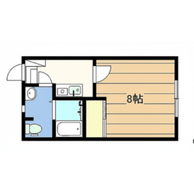 金沢小立野✨駐車場無料❗家具家電付き・1Kステイ✨TM124 103号室の間取り図