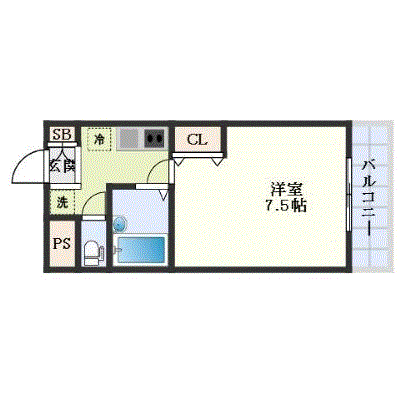 グッドステイ鳥取駅西ブルーロ○『駐車場付』【ベーシック・設備充実】の間取り図