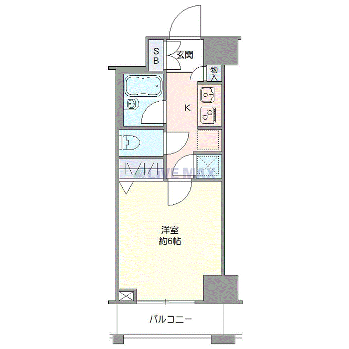 グッドステイ渋谷神泉・松濤WEST■『禁煙ルーム・浴室乾燥付』【ベーシック】の間取り図